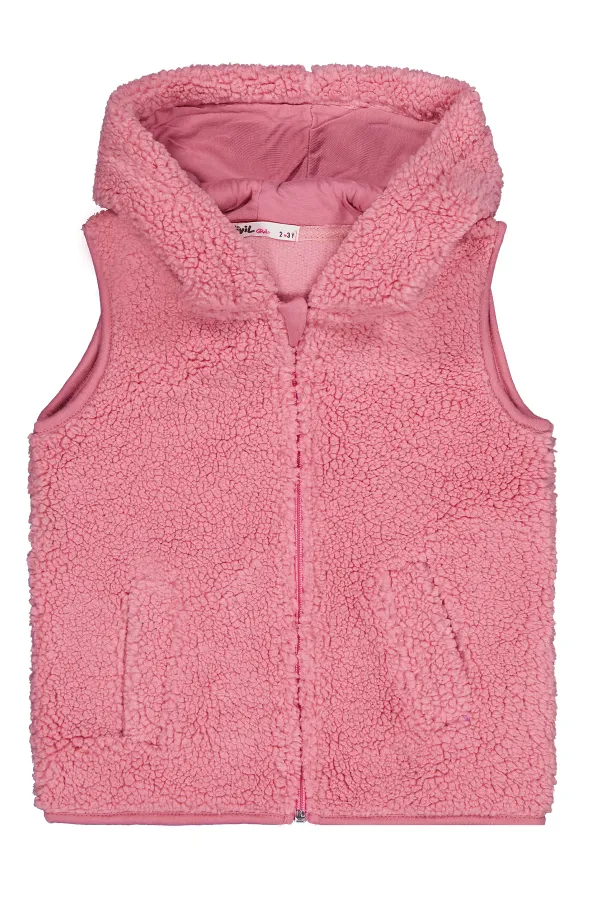 Kız Çocuk Yelek 2-5 Yaş Soft Pembe - Paket