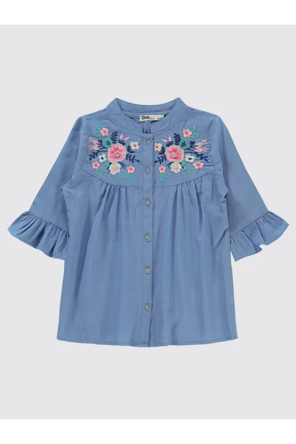 Girl's Shirt 10-13 Years Blue - Package