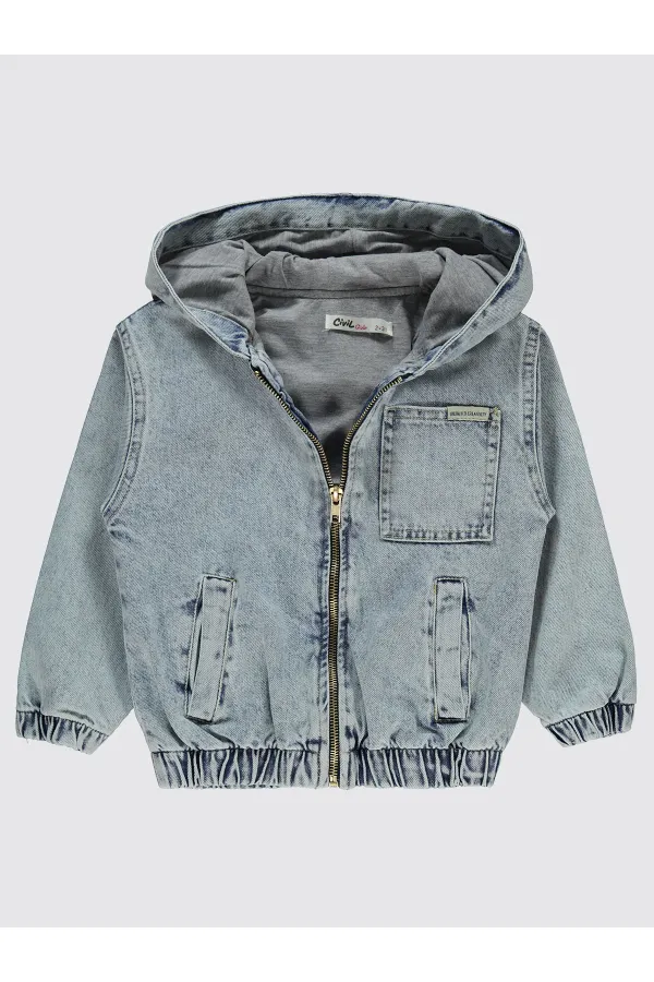 Kız Çocuk Ceket 2-5 Yaş Açık Mavi - Paket