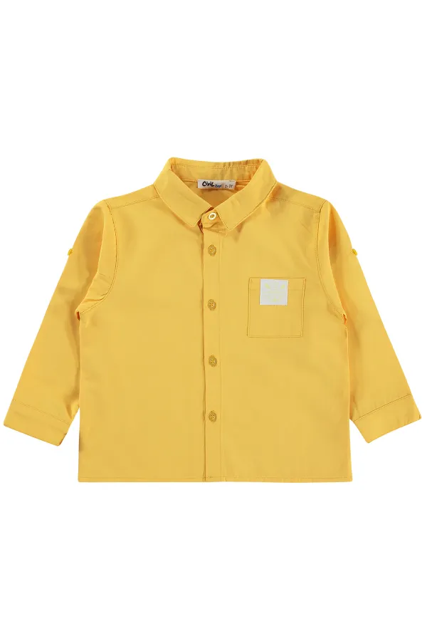 Ensemble chemise garçon 2-5 ans moutarde - Lot