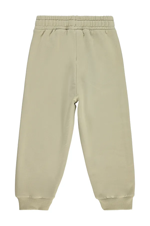 Boys' Sweatpants, Ages 2-5, Stone Color - Pack