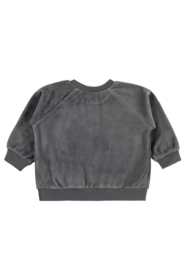 Bebek Sweatshirt 0-24 Ay Koyu Gri - Paket