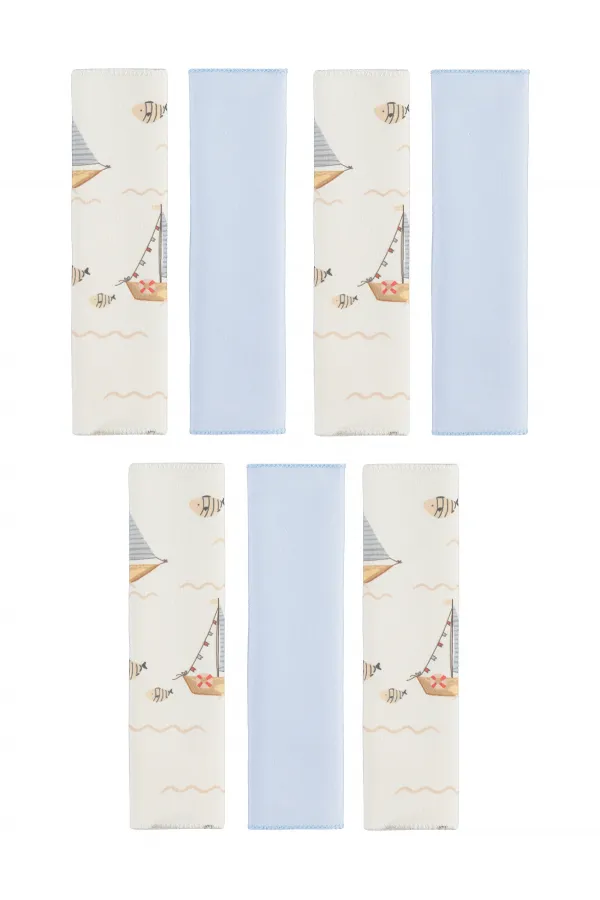 Baby Burp Cloths and Wipes 0-24 Months, Ecru - Pack