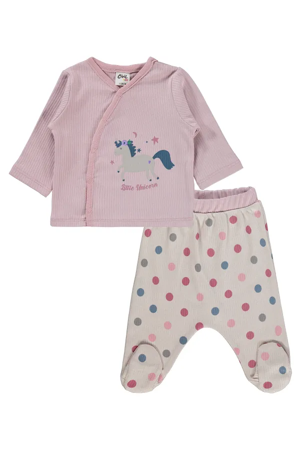 Ensemble pyjama bébé 0-24 mois rose pastel - Emballage