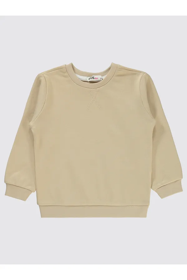 Kız Çocuk Sweatshirt 2-5 Yaş Yulaf Sütü - Paket
