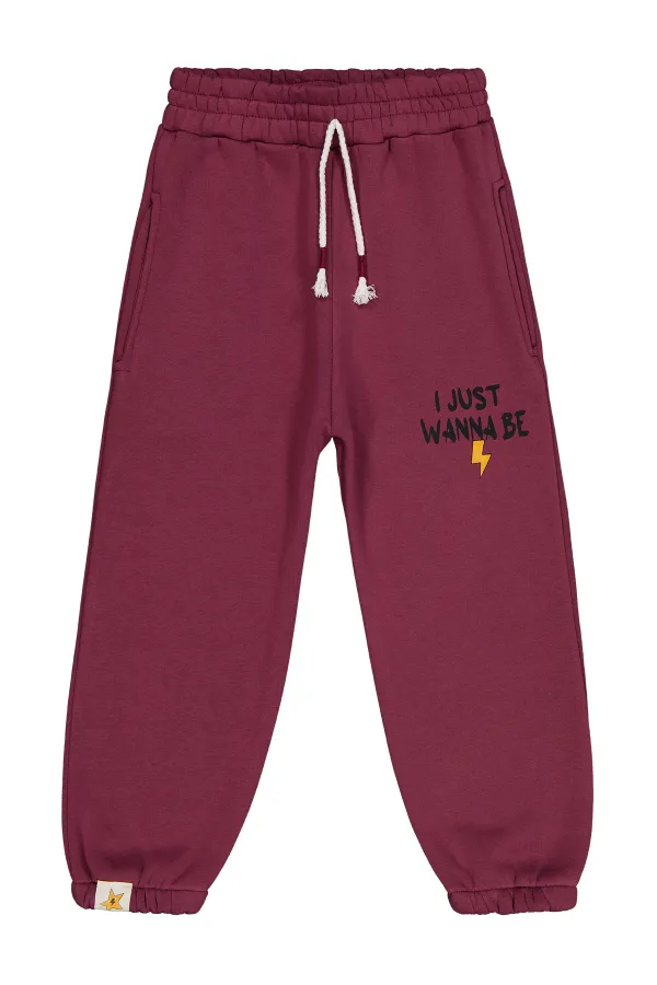 Bas de survêtement garçon 6-9 ans bordeaux - Lot