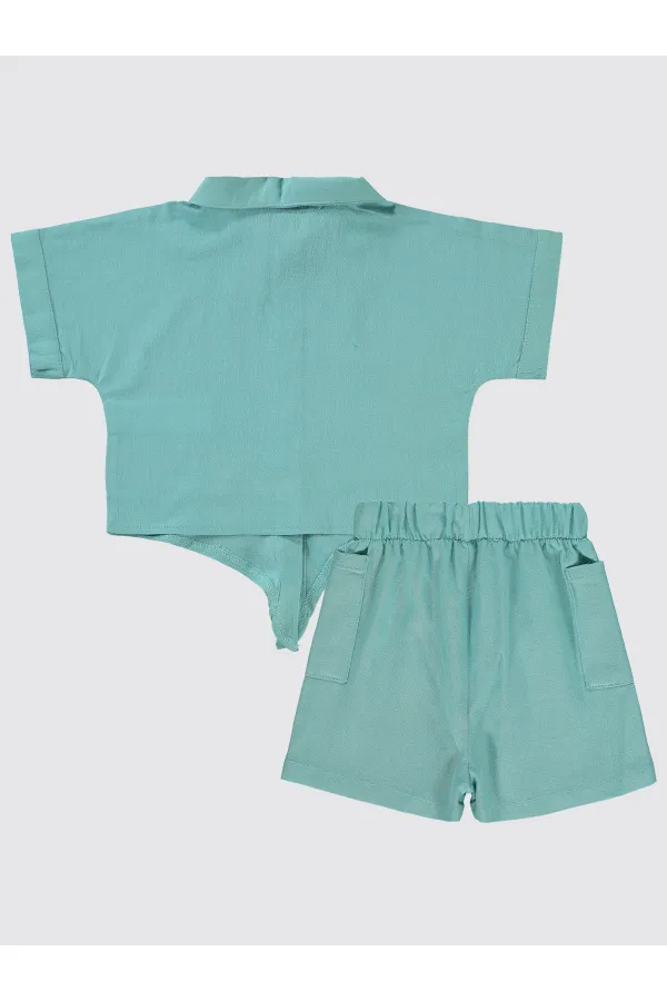 Kız Çocuk Takım 2-5 Yaş Çağla Yeşili - Paket