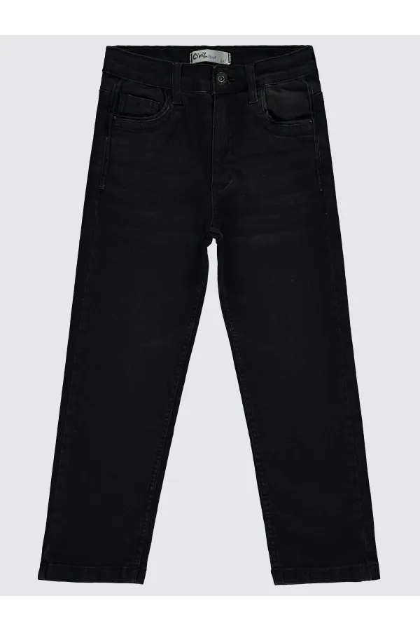 Erkek Çocuk Pantolon 6-9 Yaş Siyah - Paket