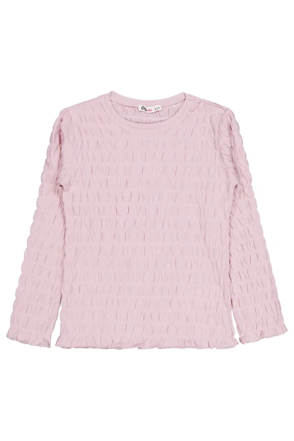 Kız Çocuk Sweatshirt 6-9 Yaş Açık Gül Kurusu - Paket