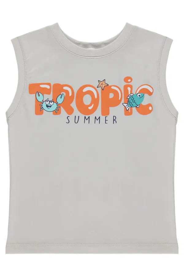 Erkek Çocuk Tişört 2-5 Yaş Koyu Taş Rengi - Paket