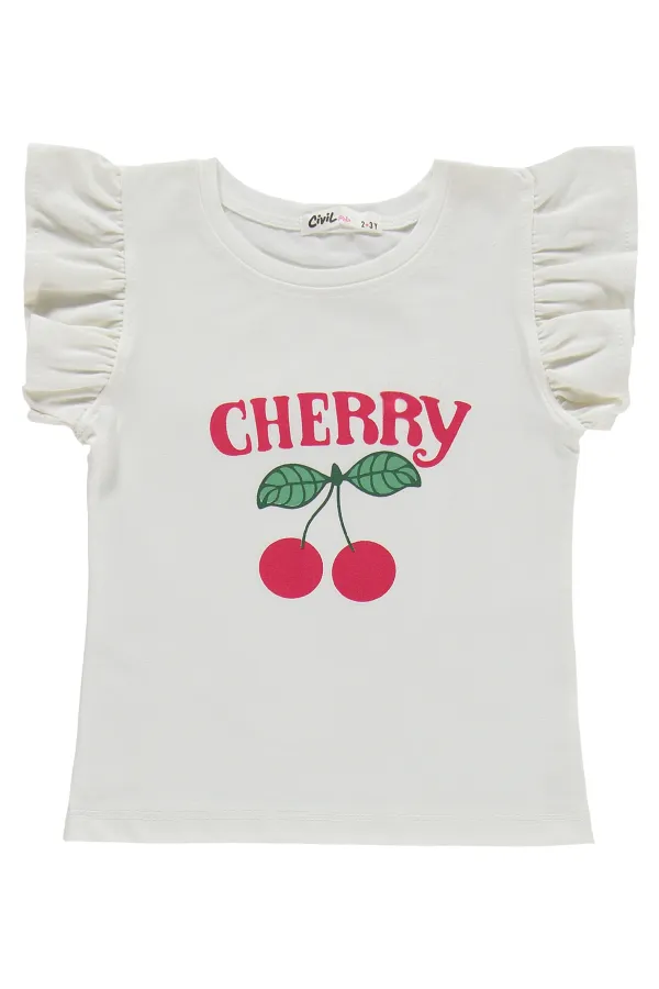 Kız Çocuk Takım 2-5 Yaş Ekru - Paket