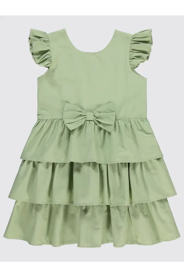 Ensemble gilet et robe pour fille de 6 à 9 ans, vert amande - Emballage