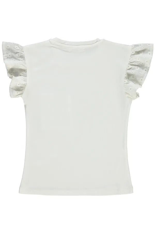 Kız Çocuk Tişört 6-9 Yaş Ekru - Paket