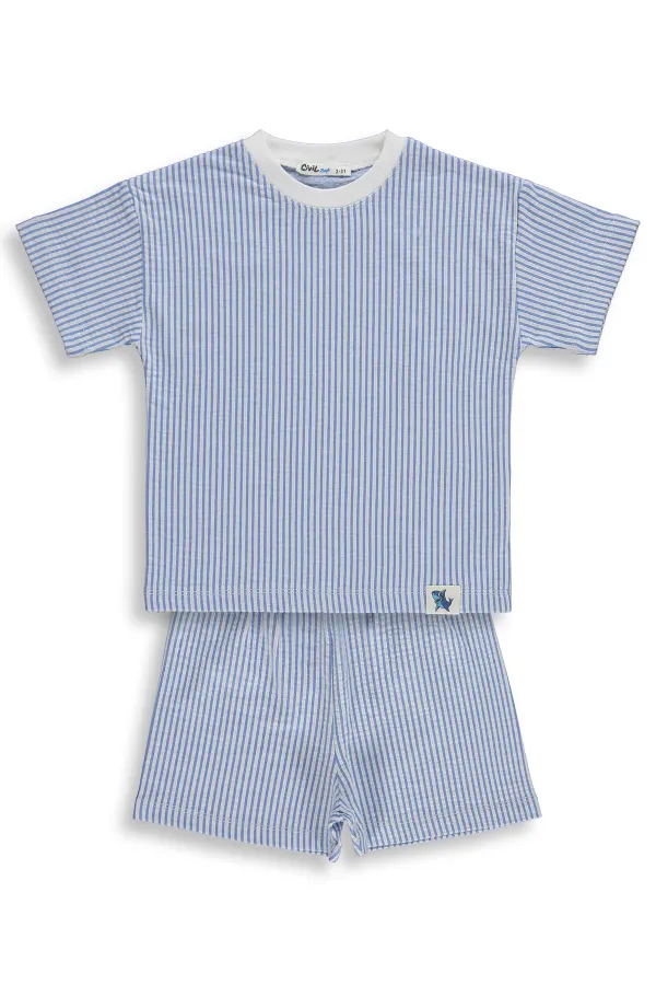 Ensemble d'équipe garçon 2-5 ans bleu - Emballage