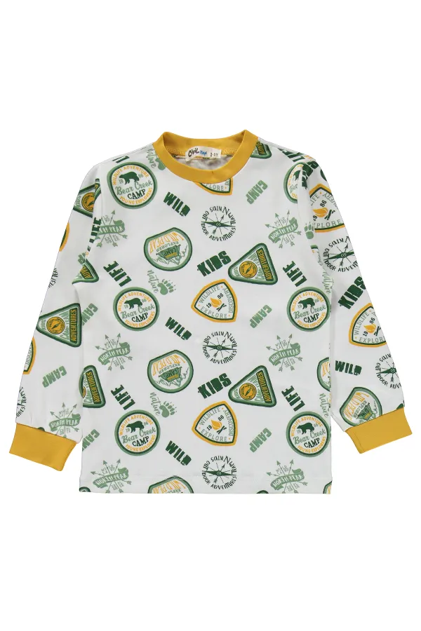 Ensemble pyjama garçon 2-5 ans moutarde - Lot Ensemble pyjama garçon 2-5 ans moutarde - Lot