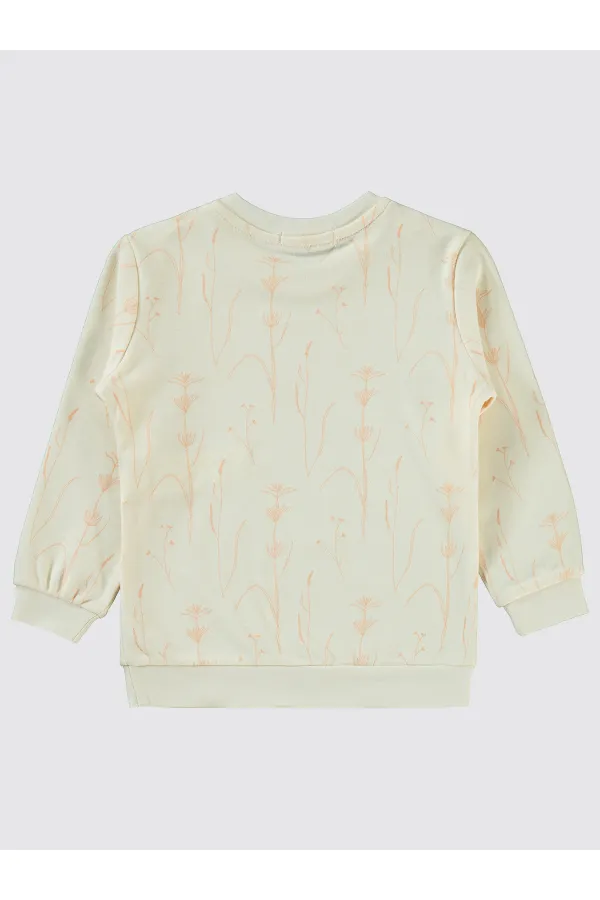 Kız Çocuk Sweatshirt 2-5 Yaş Ekru - Paket