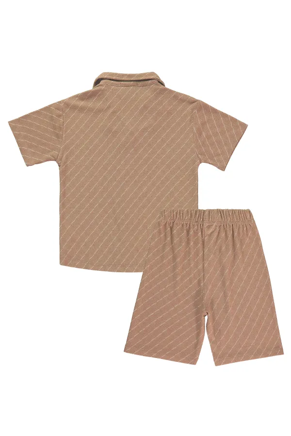 Ensemble garçon 6-9 ans marron - Emballage