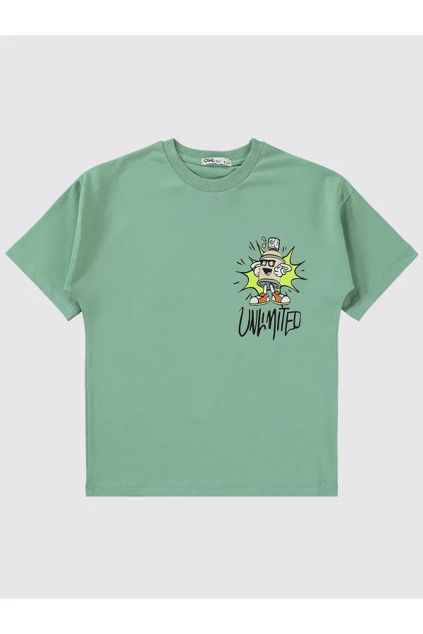 Boys Pajama Set 6-9 Years Old Soft Khaki - Package