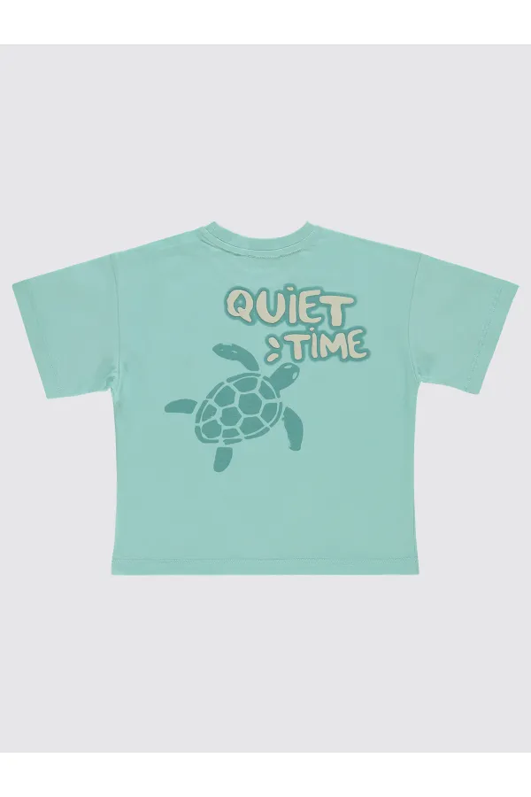 Erkek Çocuk Tişört 2-5 Yaş Turkuaz - Paket