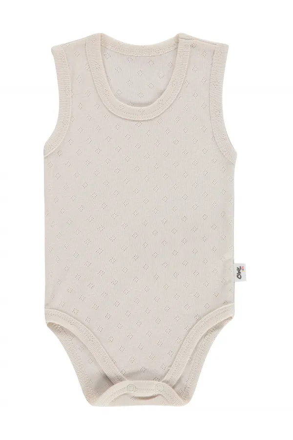 Baby Snap Bodysuit 0-24 Months, Ecru - Package