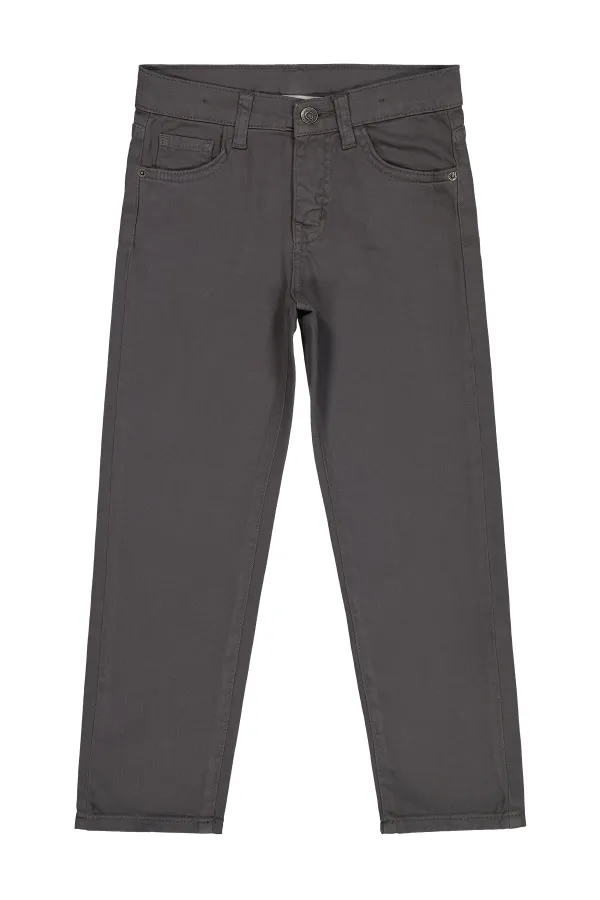 Pantalon garçon 6-9 ans, couleur fumée - Emballage