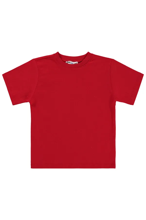 Boys' T-Shirt, Ages 2-5, Red - Pack