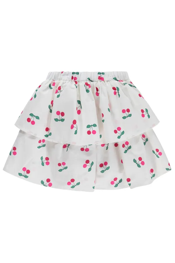 Kız Çocuk Etek 6-9 Yaş Ekru - Paket