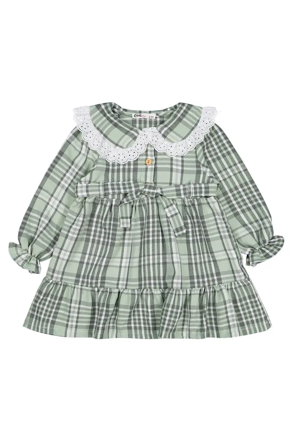 Girl's Vest and Dress 2-5 Years Green - Package