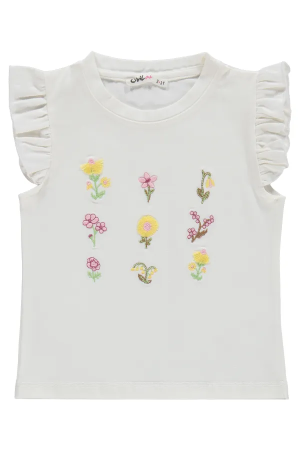 Kız Çocuk Takım 2-5 Yaş Ekru-Soft Pembe - Paket