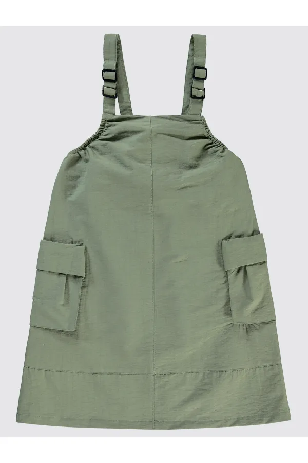 Kız Çocuk Jile ve Elbise 6-9 Yaş Haki - Paket