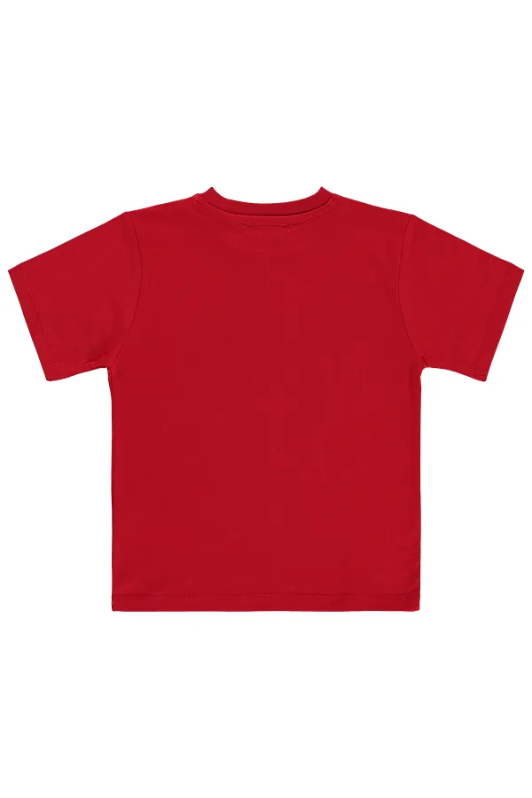 Boys' T-Shirt, Ages 2-5, Red - Pack