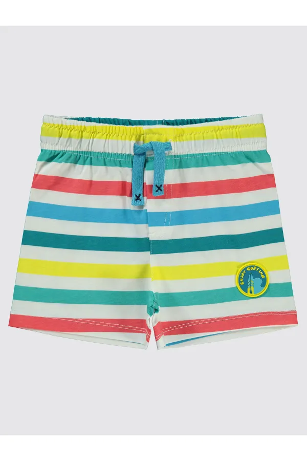 Erkek Çocuk Şort 2-5 Yaş Ekru - Paket