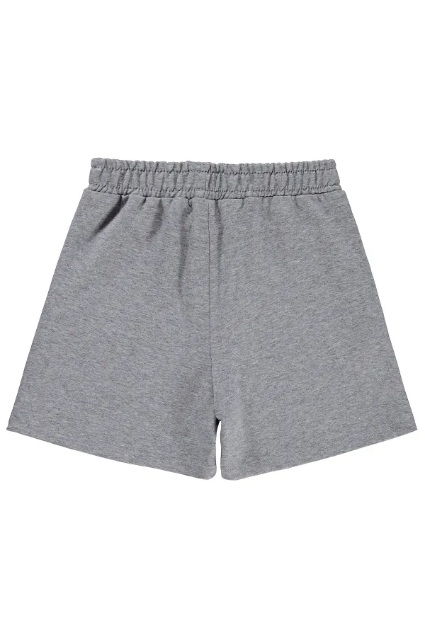 Short pour fille, 6-9 ans, gris chiné - Lot