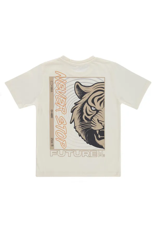 T-shirt garçon Km 6-9 ans écru - Emballage