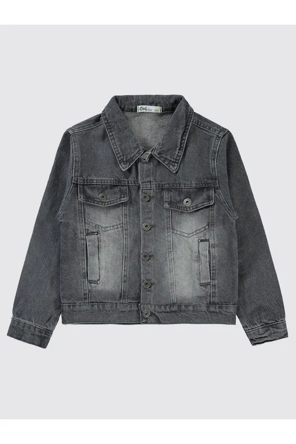 Veste garçon 10-13 ans, couleur fumée - Emballage