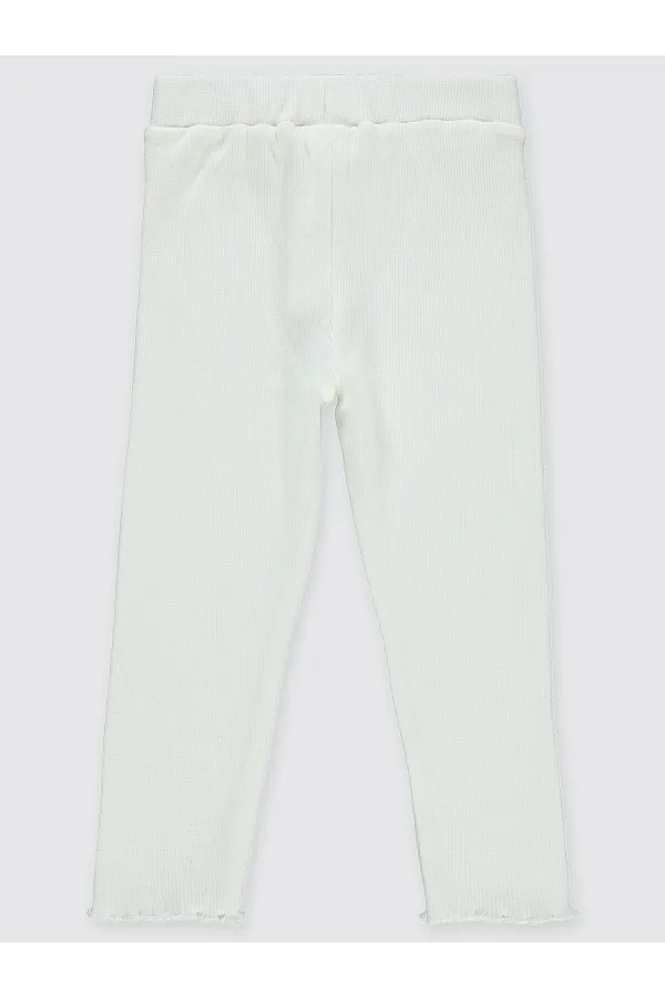 Collants pour filles de 2 à 5 ans, écru - Paquet