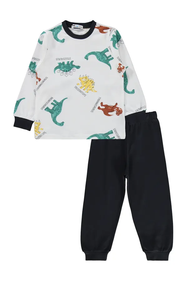 Erkek Çocuk Pijama Takımı 2-5 Yaş Füme - Paket