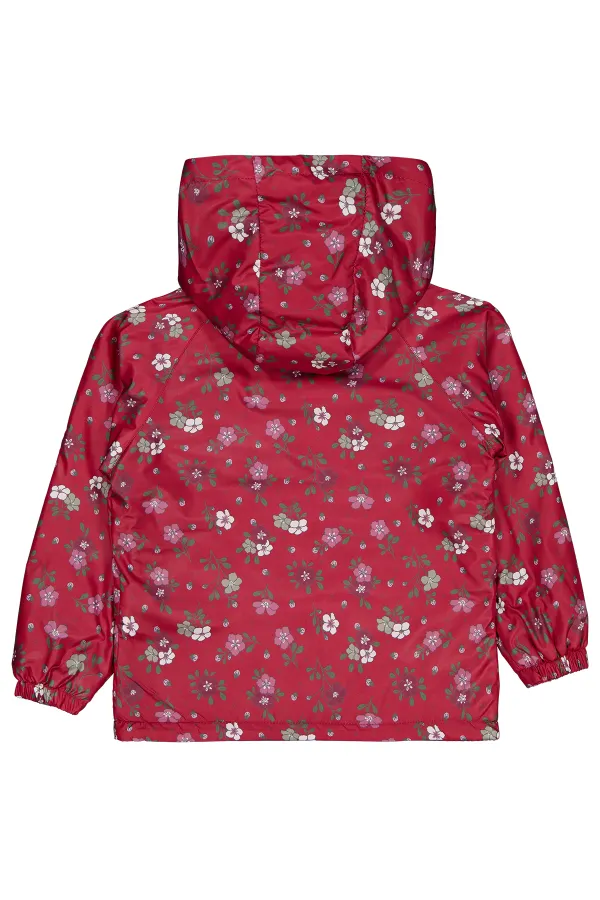 Kız Çocuk Yağmurluk 6-9 Yaş Bordo - Paket