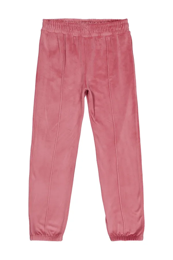 Girl's Tracksuit Bottoms 6-9 Years Old Dusty Rose - Pack