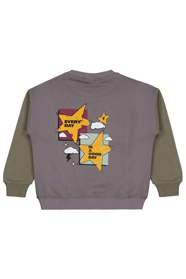 Sweat-shirt garçon 6-9 ans kaki - Emballage