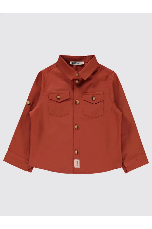 Chemise garçon 2-5 ans cuivre foncé - Lot