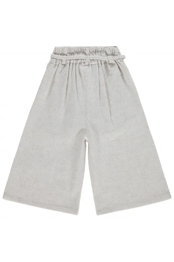 Kız Çocuk Pantolon 2-5 Yaş Kırık Beyaz - Paket