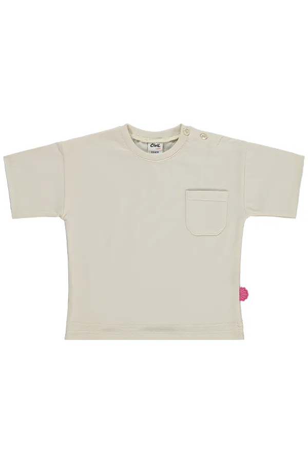 Bebek Tişört 0-24 Ay Açık Bej - Paket