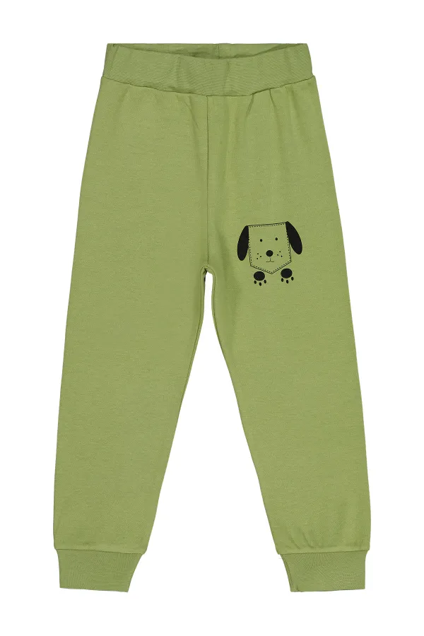 Bas de survêtement garçon Km 2-5 ans kaki - Emballage