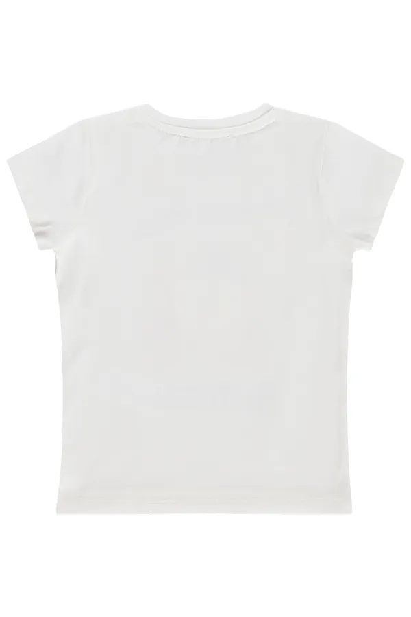 Kız Çocuk Tişört Km 2-5 Yaş Kırık Beyaz - Paket