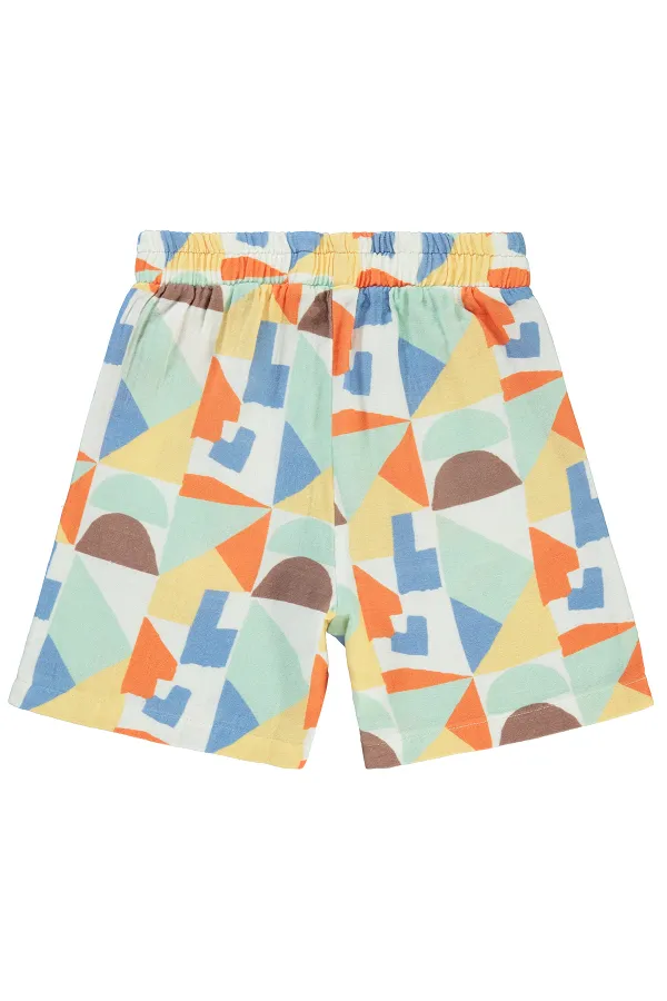 Erkek Çocuk Şort 6-9 Yaş Oranj - Paket