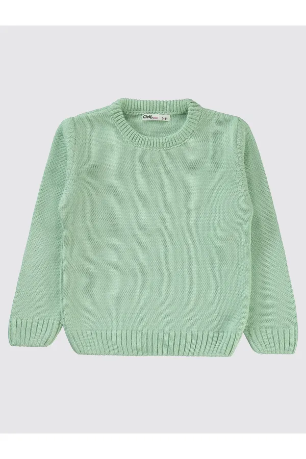Pull pour fille 2-5 ans, couleur menthe - Emballage