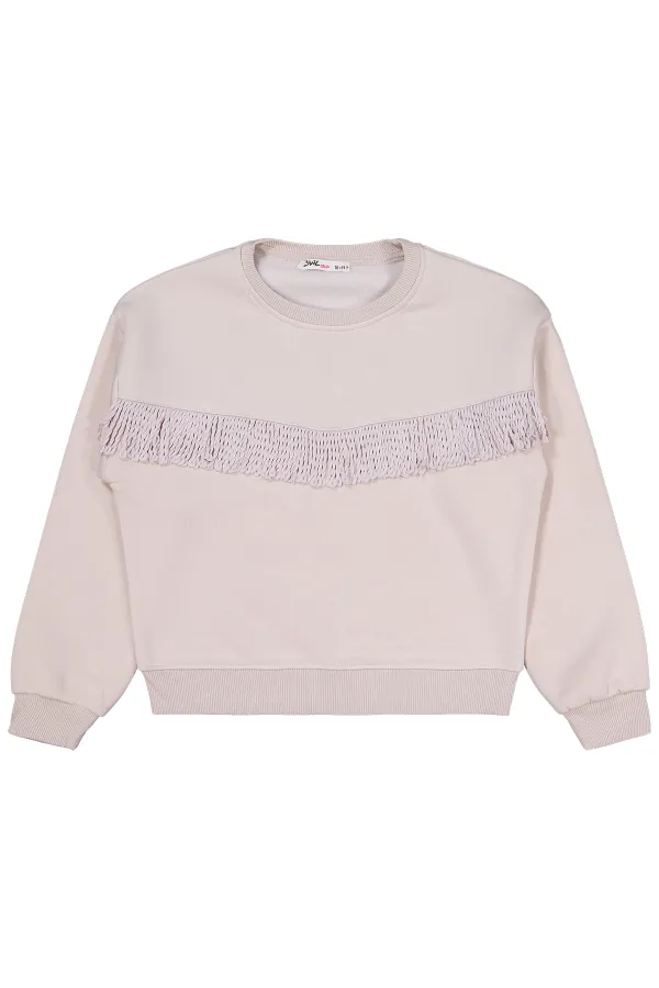 Kız Çocuk Sweatshirt 10-13 Yaş Taş Rengi - Paket
