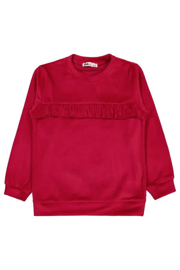 Kız Çocuk Eşofman Takımı 6-9 Yaş Kırmızı - Paket