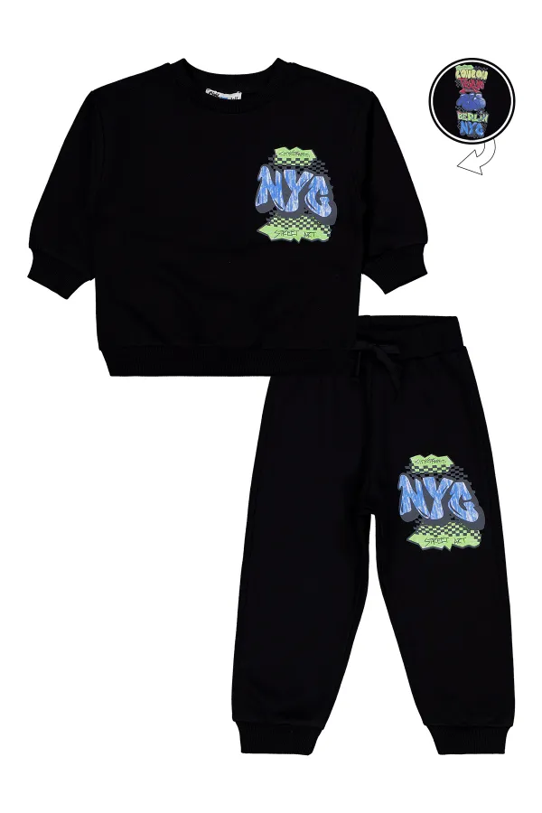 Ensemble de survêtement garçon noir 2-5 ans - Emballage